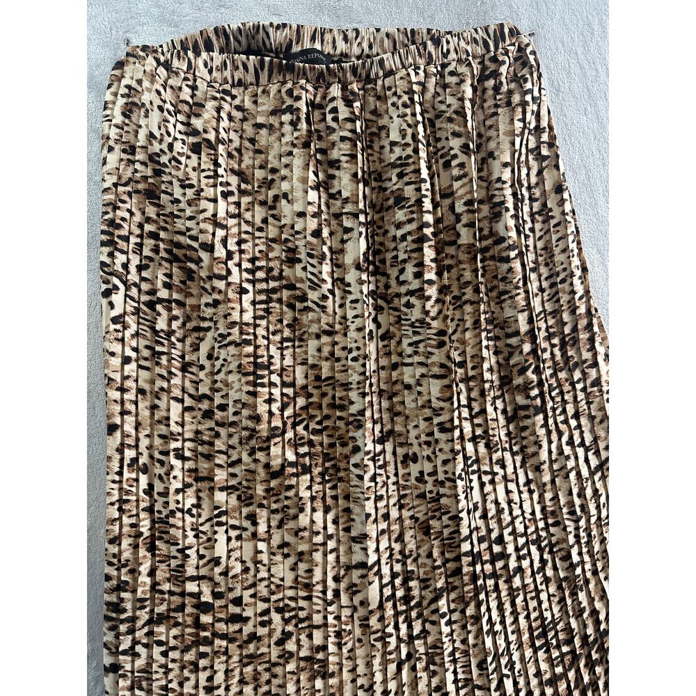 Banana Republic Leopard Print Pleated Midi Skirt - Size S - Effortless Chic - Picture 6 of 7